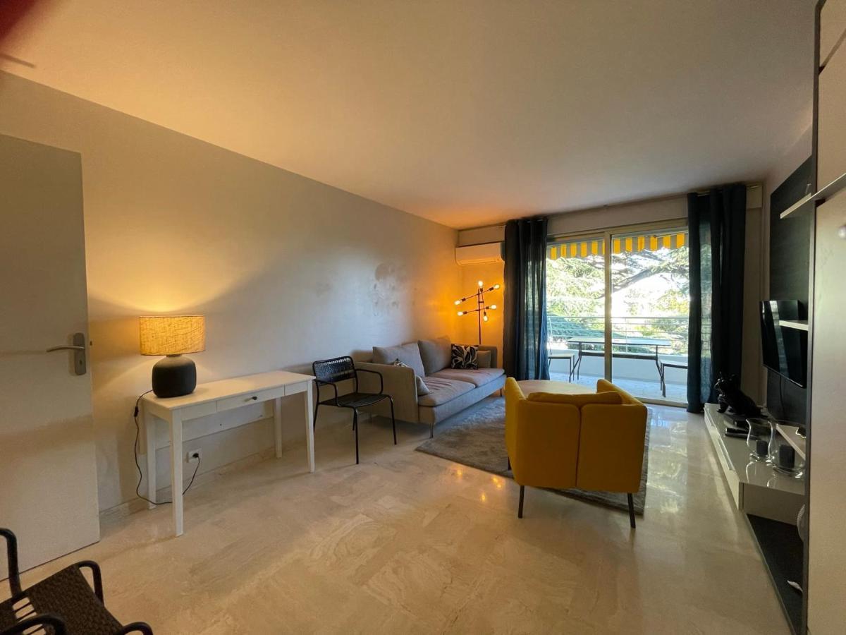 C012-Appartement Confortable Avec Piscine, Tennis Et Grand Parc Cannes Bagian luar foto